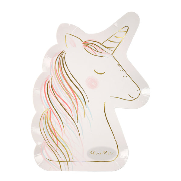 Platos Magical Unicorn – Pack de 8 Platos de Cartón con Diseño de Unicornio para Fiestas Infantiles