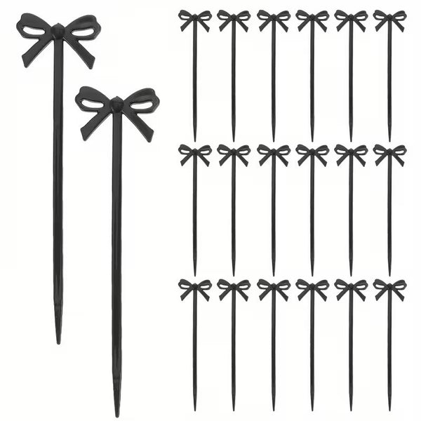Palillos Moño Negro – Palillos Decorativos para Postres y Bocadillos de Temporada