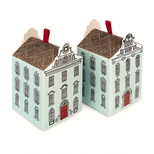 Cajita de Regalo con forma de Casita Europea