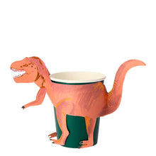 T-Rex Party Cups – Pack de 8 Vasos de Papel con Dinosaurios para Fiestas Infantiles