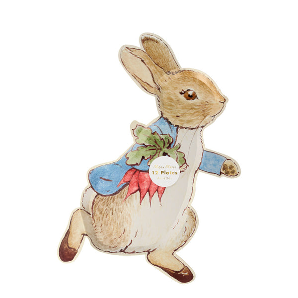 Platos Peter Rabbit – Pack de 12 Platos de Cartón con Diseño Clásico para Fiestas Infantiles