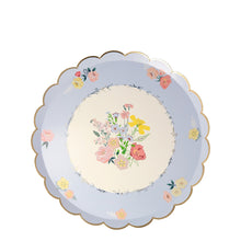 Platos English Garden Side – Paquete de 8 Platos de Papel con Diseño Floral Estilo Jardín Inglés