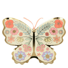 Platos Floral Butterfly – Pack de 8 Platos de Cartón con Diseño de Mariposa
