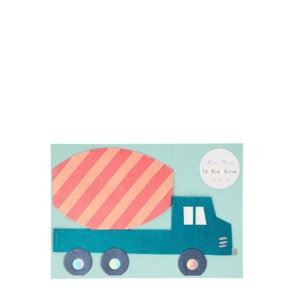 Servilletas Construction – Pack de 16 Servilletas de Papel Decorativas para Fiesta de Construcción