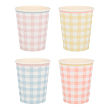 Gingham Cups x12
