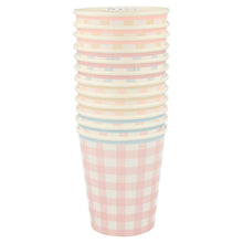 Gingham Cups x12