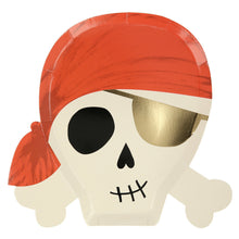 Platos Pirates – Pack de 8 Platos de Papel con Diseño de Piratas para Fiestas Infantiles