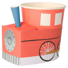 Vasos Train – Pack de 8 Vasos de Papel en forma de Tren