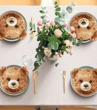 Servilletas con forma de Oso para baby shower y cumpleaños