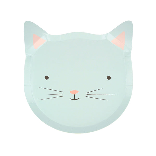 Platos Cute Kitten – Pack de 8 Platos de Cartón con Diseño de Gatito para Fiestas Infantiles
