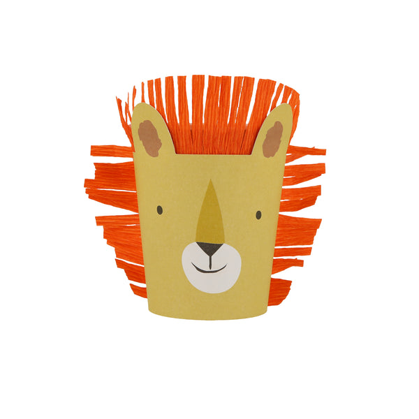Vasos Animal Parade – Pack de 8 Vasos de Papel con Ilustraciones de Animales para Fiestas Infantiles
