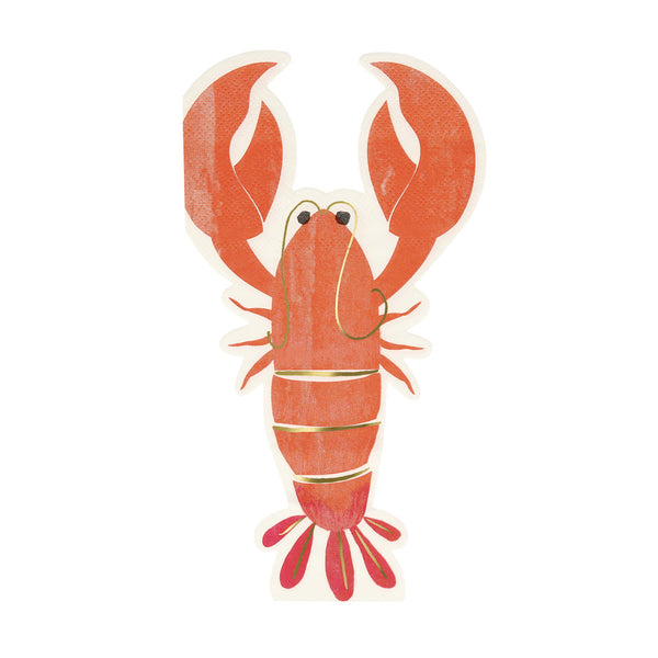 Servilletas Lobster – Pack de 16 Servilletas de Papel para Fiestas de Verano o Mariscos