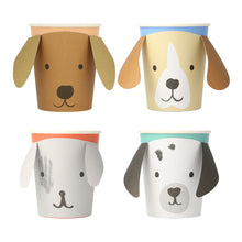 Dog Cups – Pack de 8 Vasos de Papel con Diseño de Perritos para Fiestas Infantiles