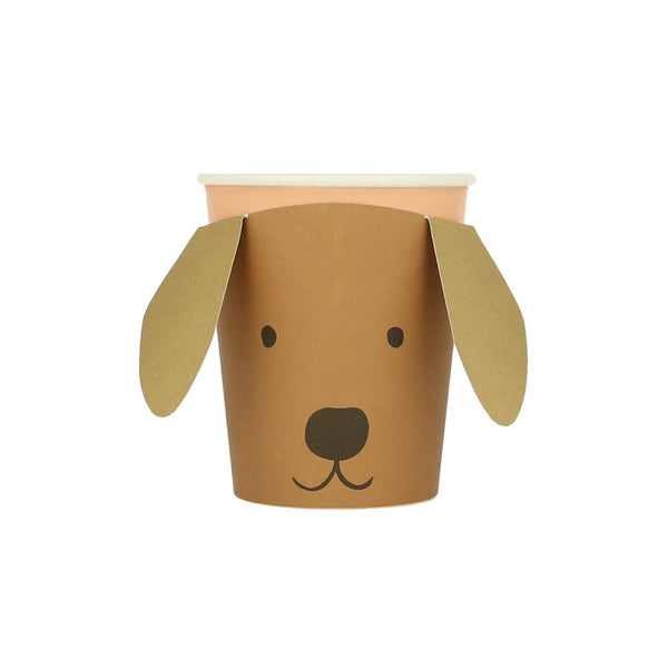 Dog Cups – Pack de 8 Vasos de Papel con Diseño de Perritos para Fiestas Infantiles