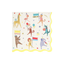 Servilletas Animal Parade – Pack de 16 Servilletas de Papel Elegantes para Fiesta Infantil