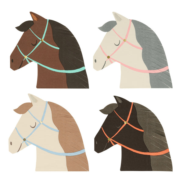 Servilletas Horse – Pack de 16 Servilletas de Papel con Diseño de Caballo para Fiesta Infantil