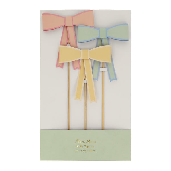 Pastel Bow Cake Topper