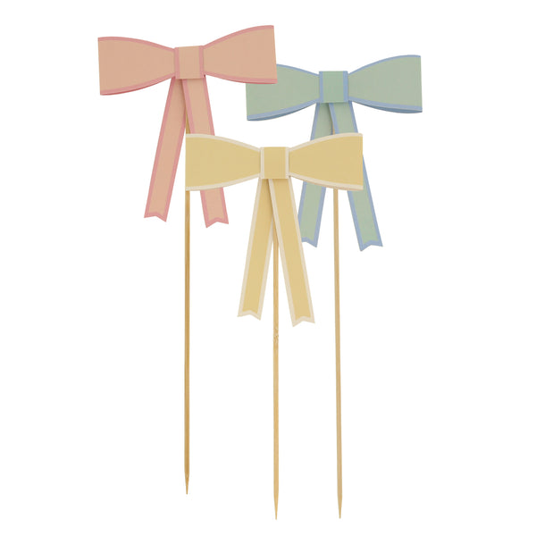 Pastel Bow Cake Topper