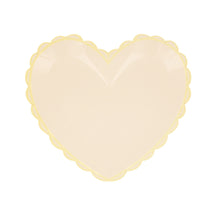 Platos Pastel Heart Small – Pack de 8 Platos de Papel en Forma de Corazón en Tonos Pastel