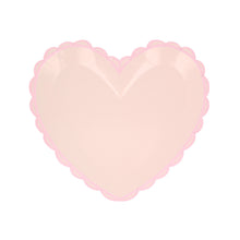 Platos Pastel Heart Small – Pack de 8 Platos de Papel en Forma de Corazón en Tonos Pastel
