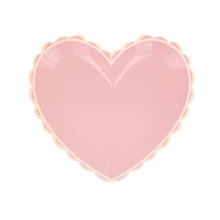 Platos Pastel Heart Small – Pack de 8 Platos de Papel en Forma de Corazón en Tonos Pastel