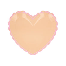 Platos Pastel Heart Small – Pack de 8 Platos de Papel en Forma de Corazón en Tonos Pastel