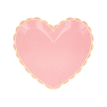 Platos Pastel Heart Small – Pack de 8 Platos de Papel en Forma de Corazón en Tonos Pastel