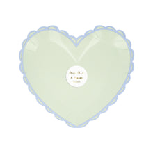 Platos Pastel Heart Small – Pack de 8 Platos de Papel en Forma de Corazón en Tonos Pastel
