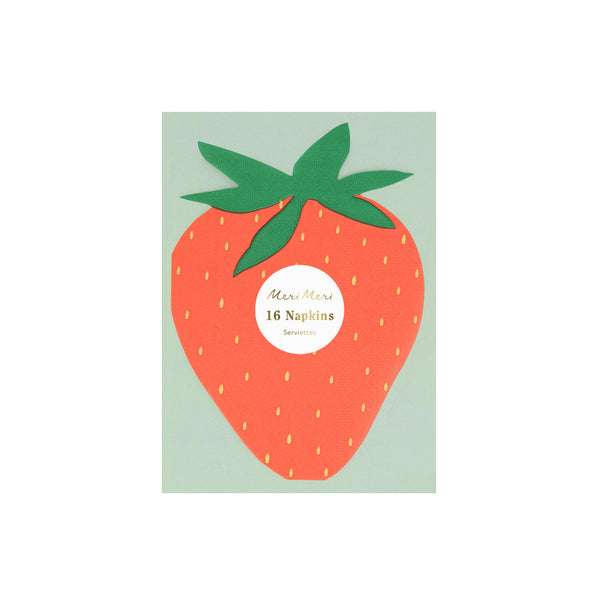 Servilletas Strawberry – Pack de 16 Servilletas de Papel para Fiesta Temática