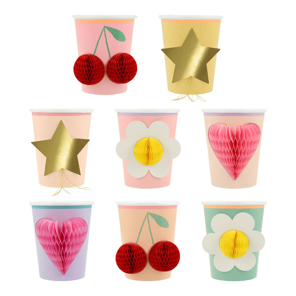 Vasos Happy Icons – Decoración colorida para fiestas