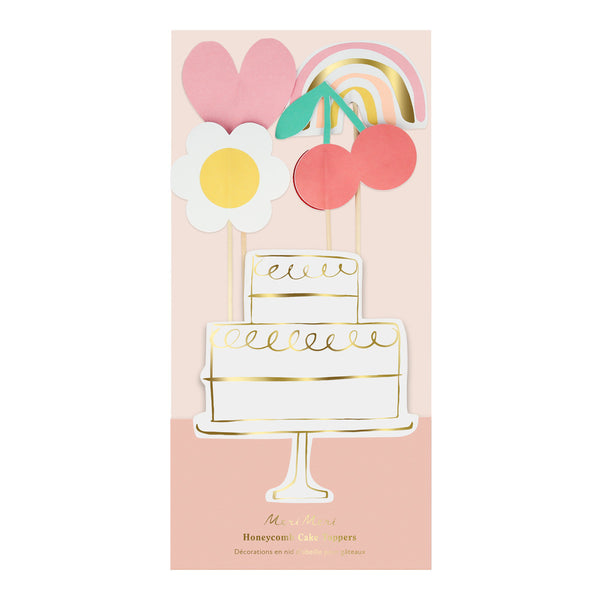 Cake topper Happy Icons – Decoración para pastel divertida