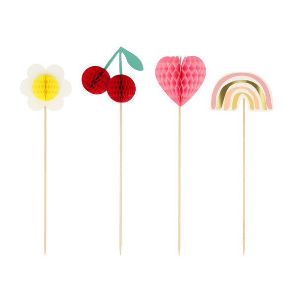Cake topper Happy Icons – Decoración para pastel divertida