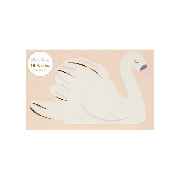 Servilletas Swan – Pack de 16 Servilletas de Papel para Fiesta Temática