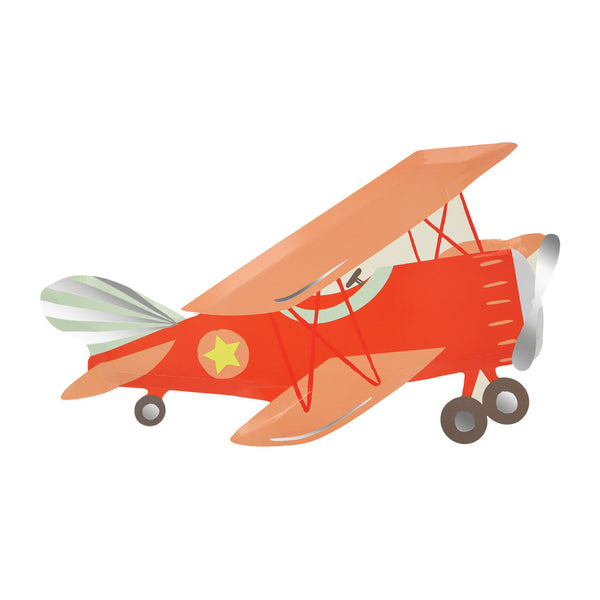 Platos Planes – Pack de 8 Platos de Cartón con Diseño de Aviones para Fiestas Infantiles