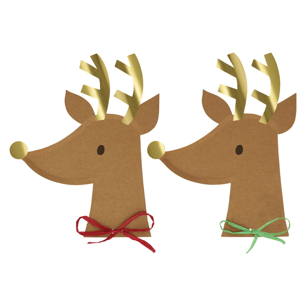 Platos Reindeer with Raffia Bow – Encanto rústico para Navidad