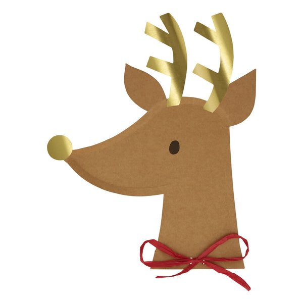 Platos Reindeer with Raffia Bow – Encanto rústico para Navidad
