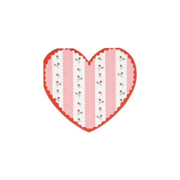Servilletas Vintage Rose Heart – Pack de 16 Servilletas de Papel Tamaño Chico