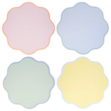 Wavy Round Paper Placemats – Set de Individuales de Papel Redondos con Borde Ondulado