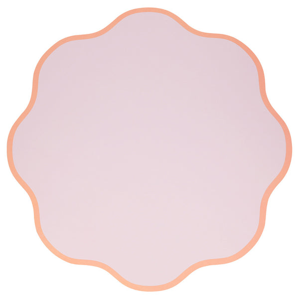 Wavy Round Paper Placemats – Set de Individuales de Papel Redondos con Borde Ondulado
