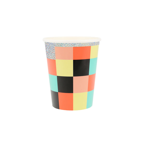 Level Up Cups – Pack de 8 Vasos de Papel para Fiesta Temática