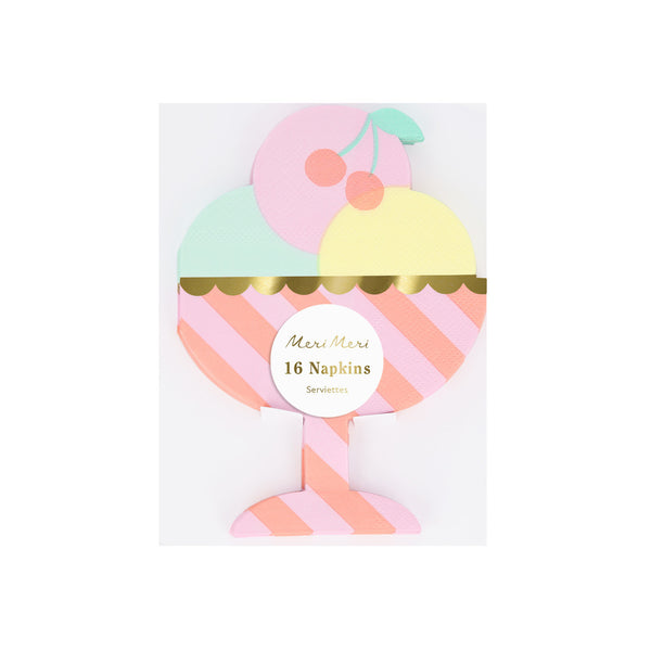 Servilletas Ice Cream – Pack de 16 Servilletas de Papel para Fiesta Infantil