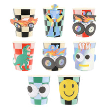 Vasos Toybox Icon – Pack de 8 Vasos de Papel para Fiesta Infantil