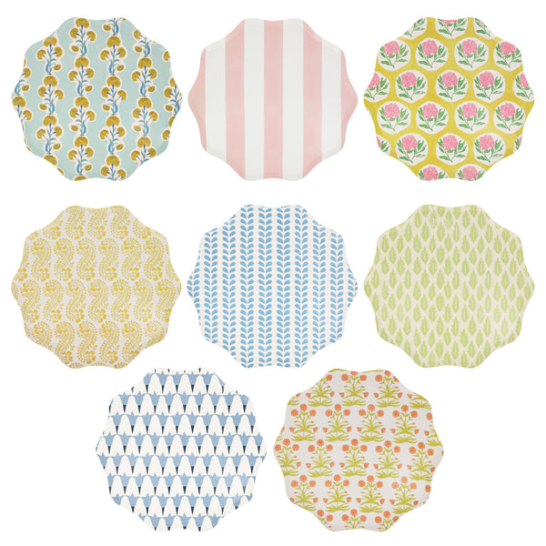 Platos Molly Mahon x Meri Meri Dinner - Pack de 8 Platos de Papel Grande