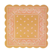 Platos Western Bandana Square – Paquete de 8 Platos de Papel Cuadrados con Diseño Vaquero