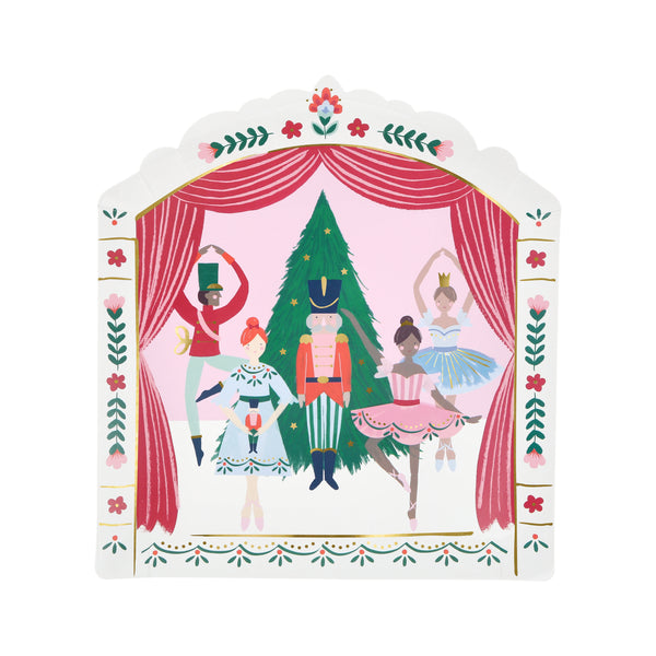 Platos Nutcracker Ballet Christmas – Diseño de árbol navideño festivo
