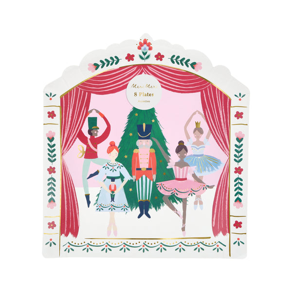 Platos Nutcracker Ballet Christmas – Diseño de árbol navideño festivo