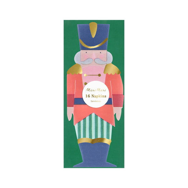 Servilletas Soldadito Cascanueces – Servilletas de Papel Navideñas con Diseño Ballet Nutcracker (Paquete de 16)