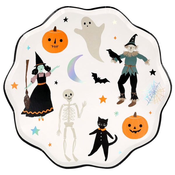 Platos Halloween – Pack de 8 Platos Decorativos para Cena de Halloween