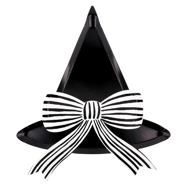 Platos Sombrero de Bruja – Platos Troquelados para Fiesta de Halloween (Paquete de 8)