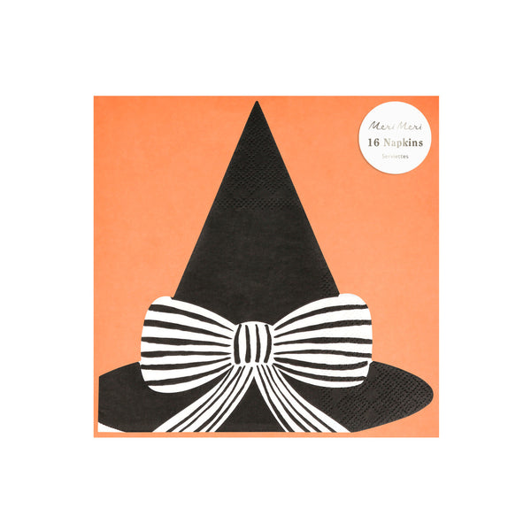 Servilletas Sombrero de Bruja – Pack de 16 Servilletas Halloween Estilo Glam Witch